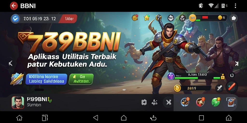 Tampilan antarmuka pengguna 789BNI yang sederhana dan efektif.