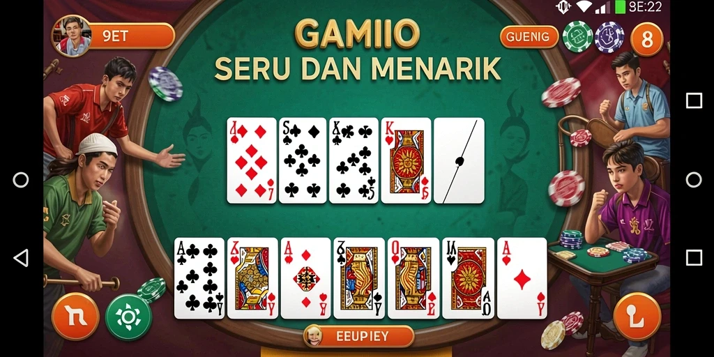 Tampilan gameplay menarik dari 9ET dengan elemen Domino.