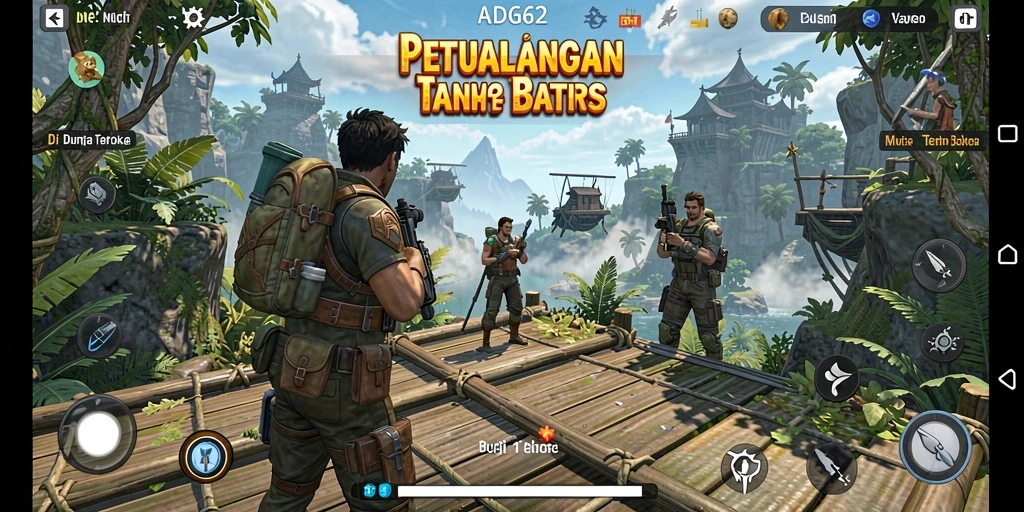 Screenshot gameplay menampilkan dunia terbuka yang luas dan indah dari ADG62.