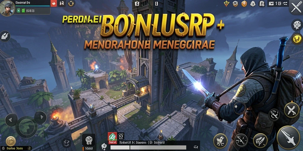 Tampilan gameplay menarik dari BONUSRP Tower Defense.