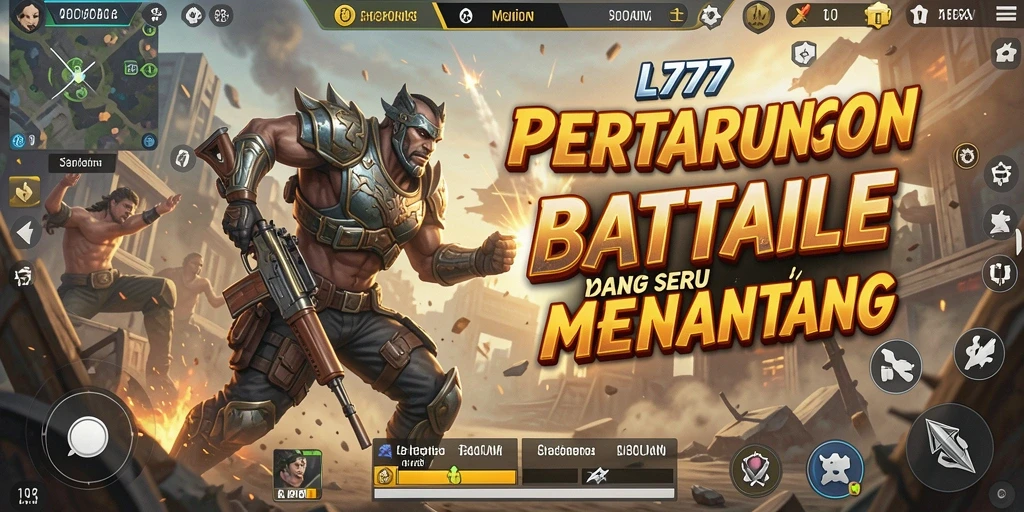 Screenshot yang menampilkan aksi seru dalam permainan battle royale L777.