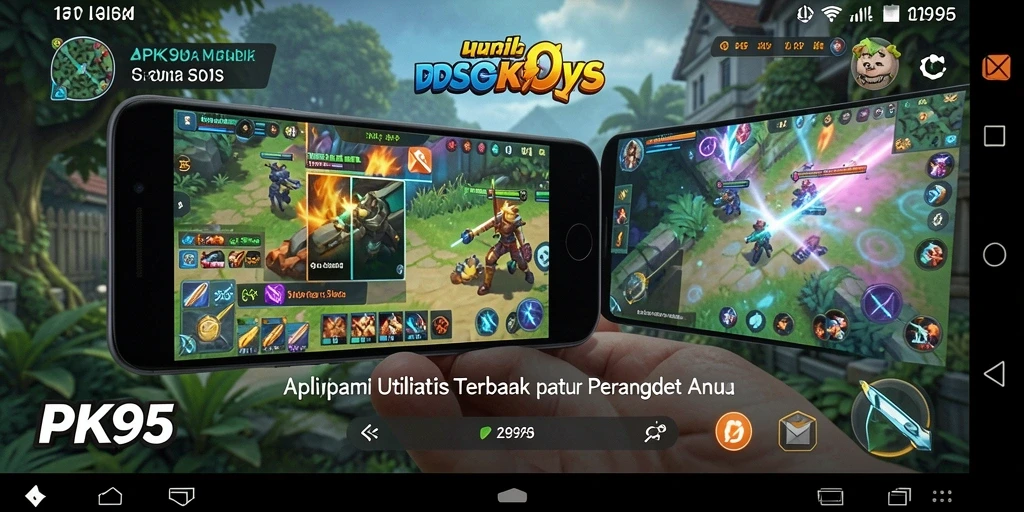 Screenshot utama PK95 menampilkan antarmuka pengguna yang ramah dan fitur utilitas yang lengkap.