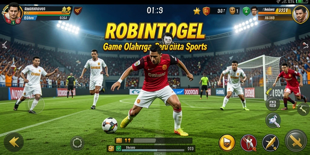 Tampilan gameplay seru di ROBINTOGEL dengan berbagai olahraga.