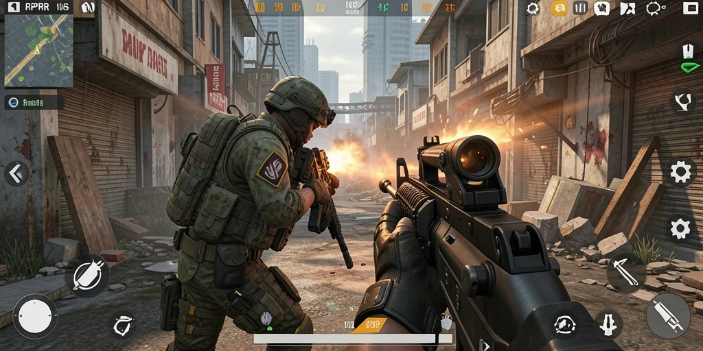 Gameplay RPRR yang mendebarkan dalam pertempuran TPS.