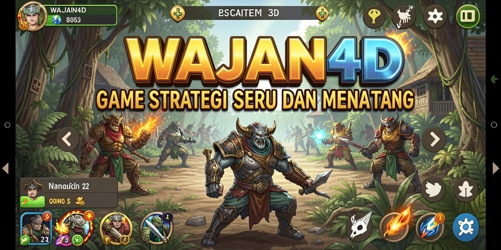 Tampilan gameplay mendebarkan di WAJAN4D dengan strategi yang kompleks.